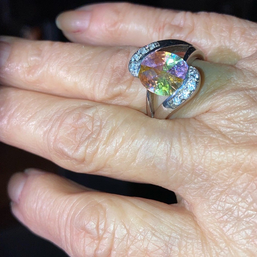 NWOT watermelon citrine ring